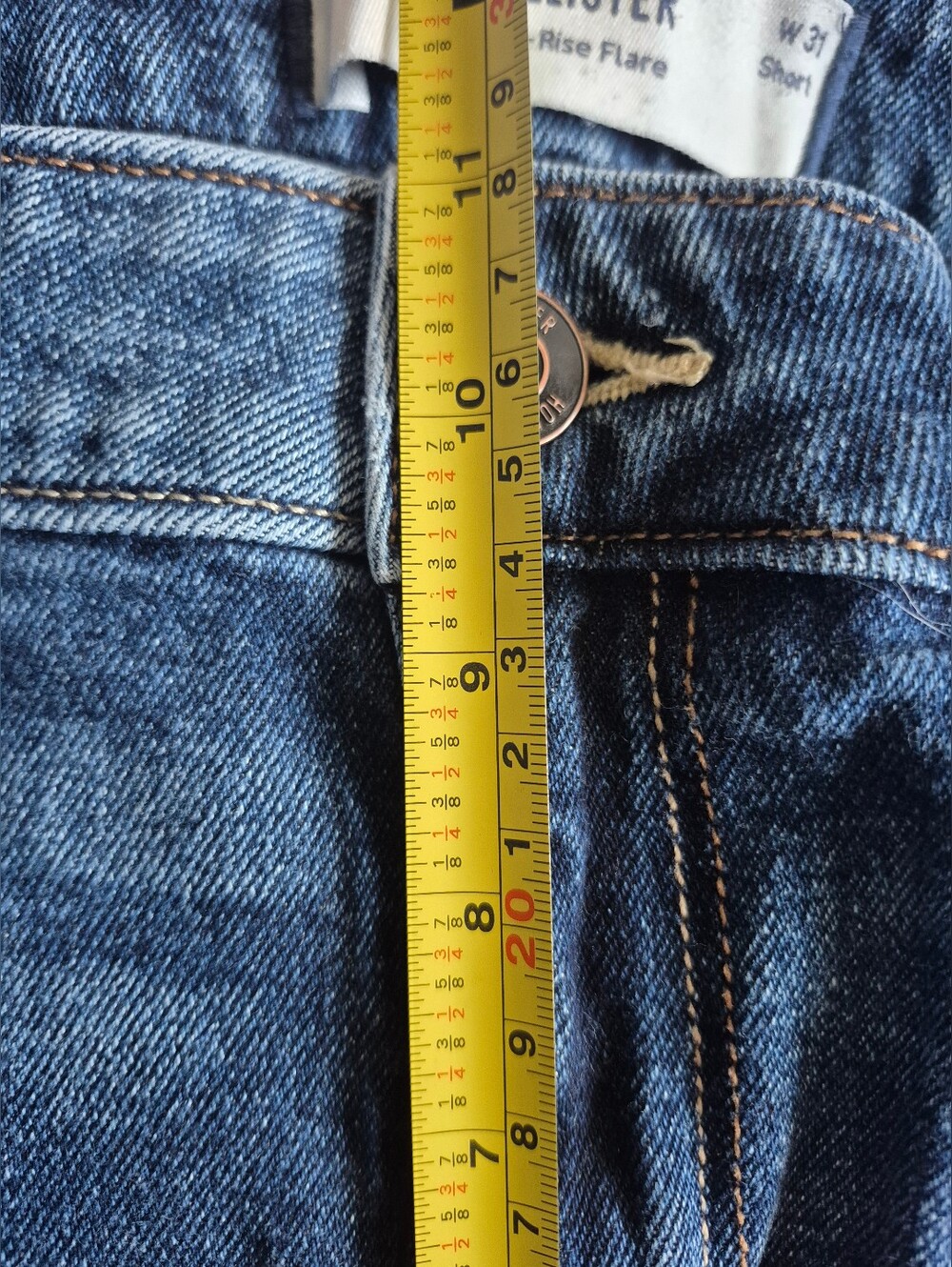 Hollister High Rise Flare SHORT Women's Denim Jeans - Picture 4 of 4